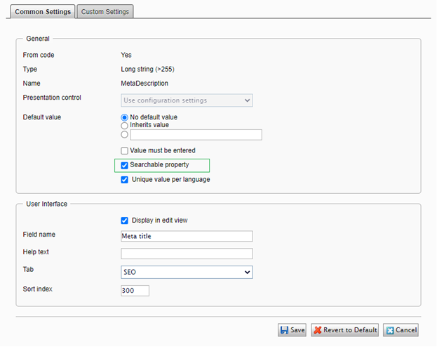 Opt-in for content properties