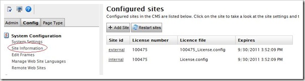 SiteInfoList